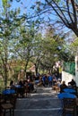 Old Picturesque cafe at the heart of athens greece called anafiotika